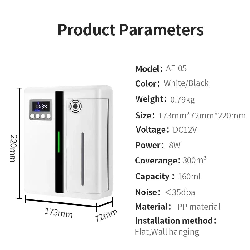 Difusor de Perfume, Ciclo Diário de Pulverização Automática UE 100-240V Aroma Fragrance Machine Dissipa Com Eficiência o Odor para Hotel